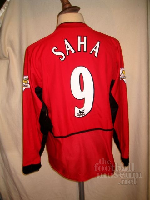 Louis Saha  Match Worn Manchester United Shirt